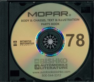 1978 Mopar Chrysler Dodge Desoto Plymouth Part Numbers Book PDF List Guide