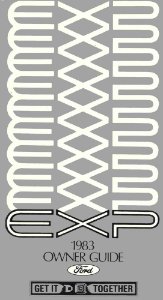 1983 Ford EXP Owner's Manual