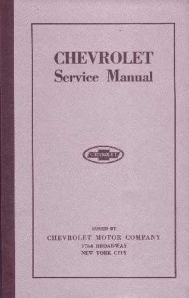 1918–1924 Chevrolet All Car & Truck Models Factory Shop Service Manual