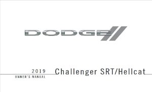 2019 Dodge Challenger SRT Owner's Manual