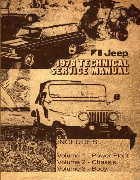 1978 Jeep All Models Factory Shop Service Manual