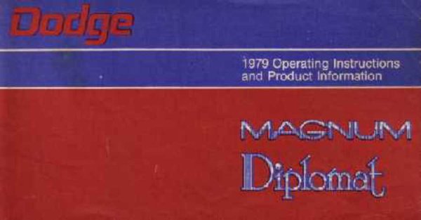 1979 Dodge Magnum, Diplomat Owner's Manual