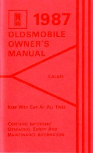 1987 Oldsmobile Cutlass Calais Owner's Manual