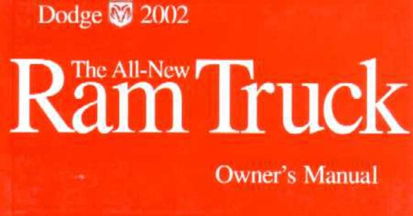 2002 Dodge Ram Truck Owner's Manual