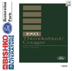 1993 Ford Thunderbird, Cougar Factory Shop Service Manual