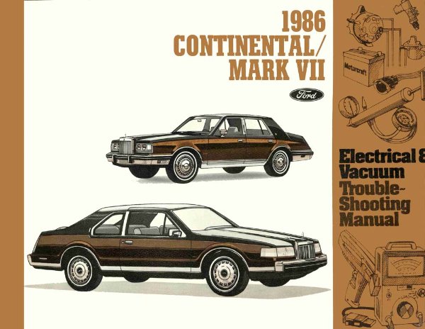 1986 Lincoln Continental, Mark VII Wiring Diagrams Manual