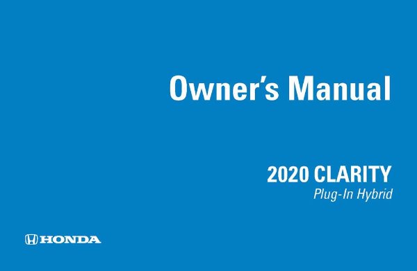 2020 Honda Clarity Plugin Hybrid Owner's Manual