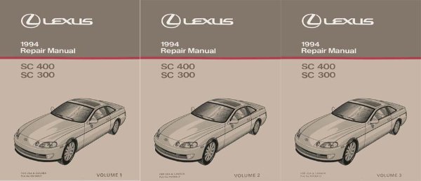 1994 Lexus SC 400 SC 300 Factory Shop Service Manual