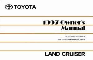 1997 Toyota Land Cruiser Owner's Manual
