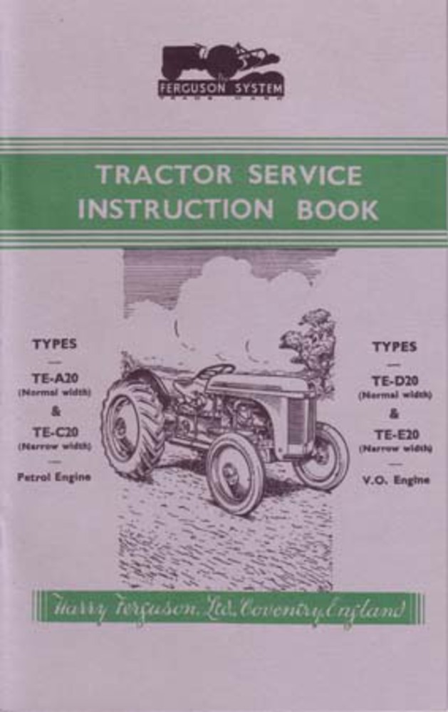 1948–1958 Ford TE Tractor Owner's Manual