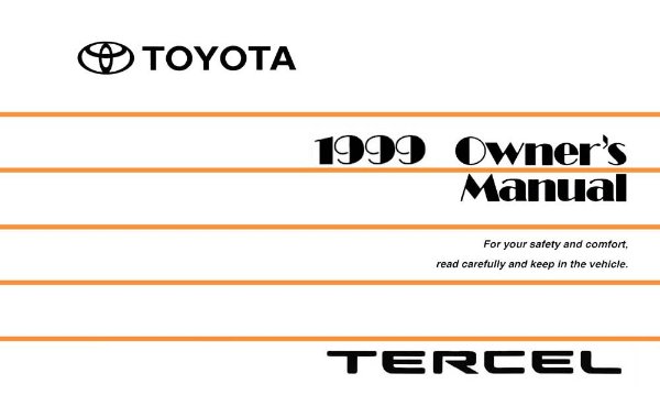 1999 Toyota Tercel Owner's Manual