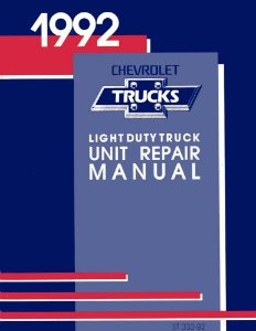 1992 Chevrolet Truck C10, C20, C30, K10, K20, K30 Factory Shop Service Manual
