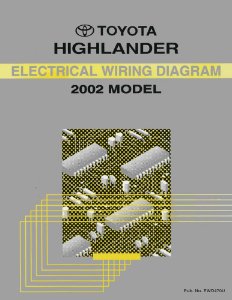 2002 Toyota Highlander Wiring Diagrams Manual