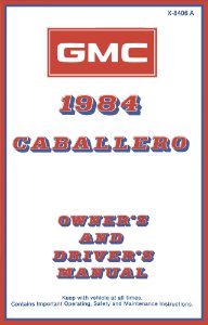 1984 GMC Caballero Owner's Manual