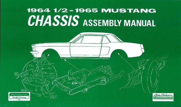 1964 1965 Ford Mustang Chassis Assembly Manual Book