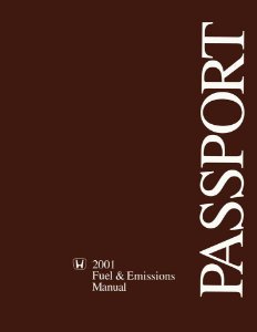 2001 Honda Passport Factory Shop Service Manual