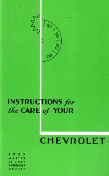 1935 Chevrolet Master DeLuxe Owner's Manual