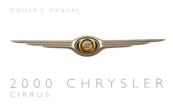 2000 Chrysler Cirrus Owner's Manual