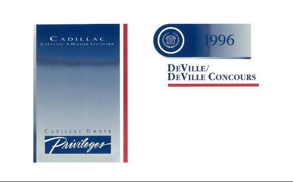 1996 Cadillac DeVille / DeVille Consours Owner's Manual