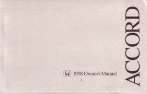 1998 Honda Accord Coupe Owner's Manual