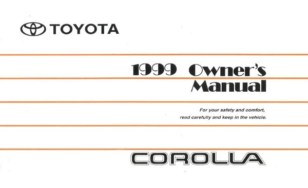 1999 Toyota Corolla Owner's Manual