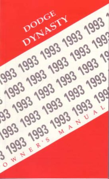 1993 Dodge Dynasty Owner's Manual