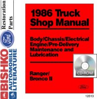 1986 Ford Truck Bronco II, Ranger Factory Shop Service Manual sample image