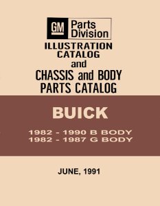 1982–1990 Buick (1982-90)B-Body, (1982-87)G-Body Parts Book