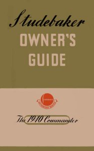 1940 Studebaker Commander Owner's Manual