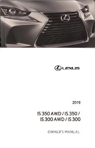 2019 Lexus IS 300, 350 Owner's Manual