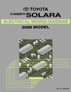2008 Toyota Camry Solara Wiring Diagrams Manual