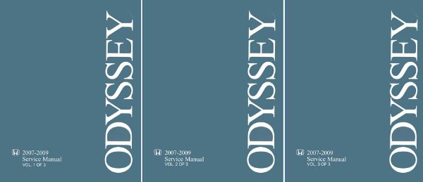 2007–2009 Honda Odyssey Factory Shop Service Manual