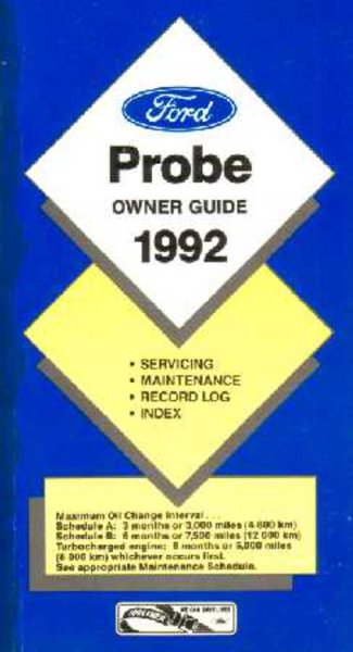 1992 Ford Probe Owner's Manual
