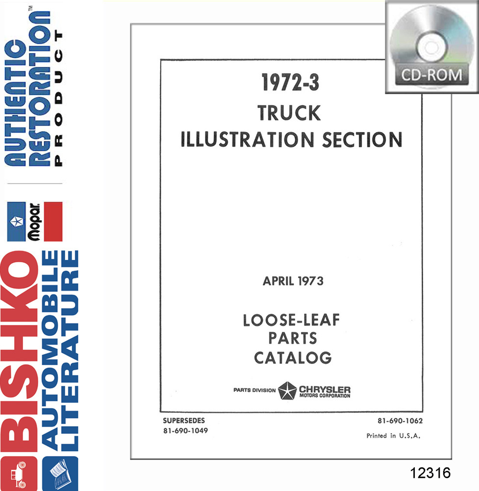 1972 1973 Dodge Light Duty Truck Parts Numbers Book List Guide PDF Interchange