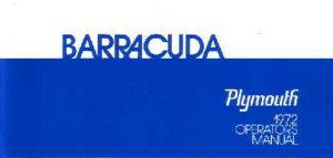 1972 Plymouth Barracuda Owner's Manual
