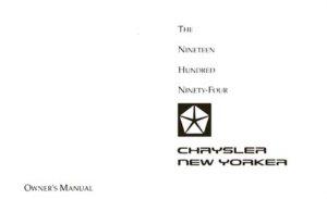 1994 Chrysler New Yorker Owner's Manual