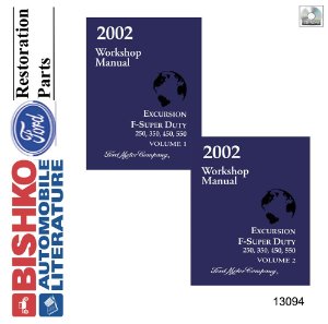 2002 Ford Truck Excursion, F250-F551 Factory Shop Service Manual