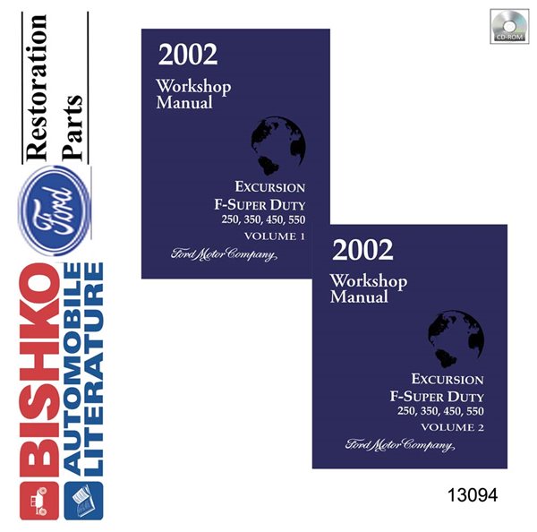 2002 Ford Truck Excursion, F250-F551 Factory Shop Service Manual