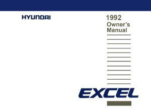 1992 Hyundai Excel Owner's Manual