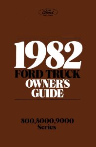 1982 Ford Heavy Duty Truck Owner's Manual