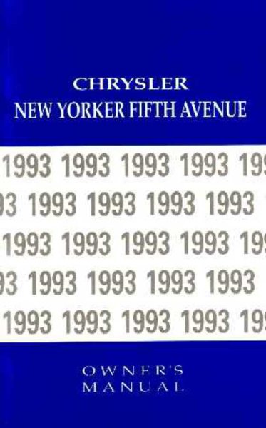 1993 Chrysler New Yorker, Fifth Avenue Owner's Manual