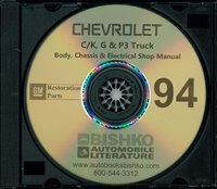 1994 CHEVROLET LIGHT DUTY TRUCK Body, Chassis & Electrical (incl Diesel) Service Manual sample image
