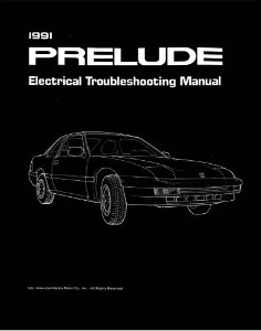 1991 Honda Prelude Factory Shop Service Manual