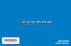 2019 Honda Accord Sedan Owner's Manual