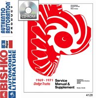 1969-71 DODGE LIGHT DUTY TRUCK Body, Chassis & Electrical Service Manual sample image