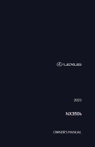 2025 Lexus NX 350h Owner's Manual