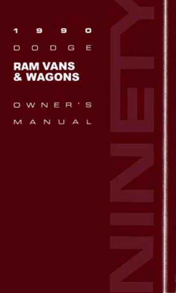 1990 Dodge Ram Van Owner's Manual