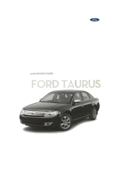 2008 Ford Taurus Owner's Manual