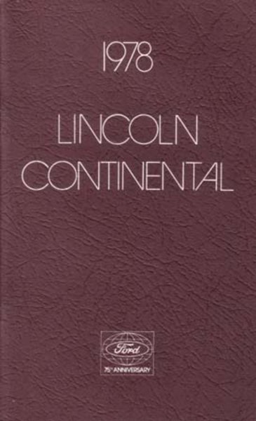 1978 Lincoln Continental Owner's Manual