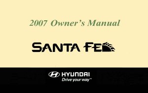 2007 Hyundai Santa Fe Owner's Manual